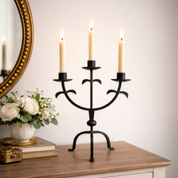 Iron Metal Rusted Candelabra | | Wiccan Center