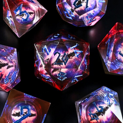 Enchanted Dragon (Red) Liquid Core Dice Set | Liquid Core | Wiccan Center