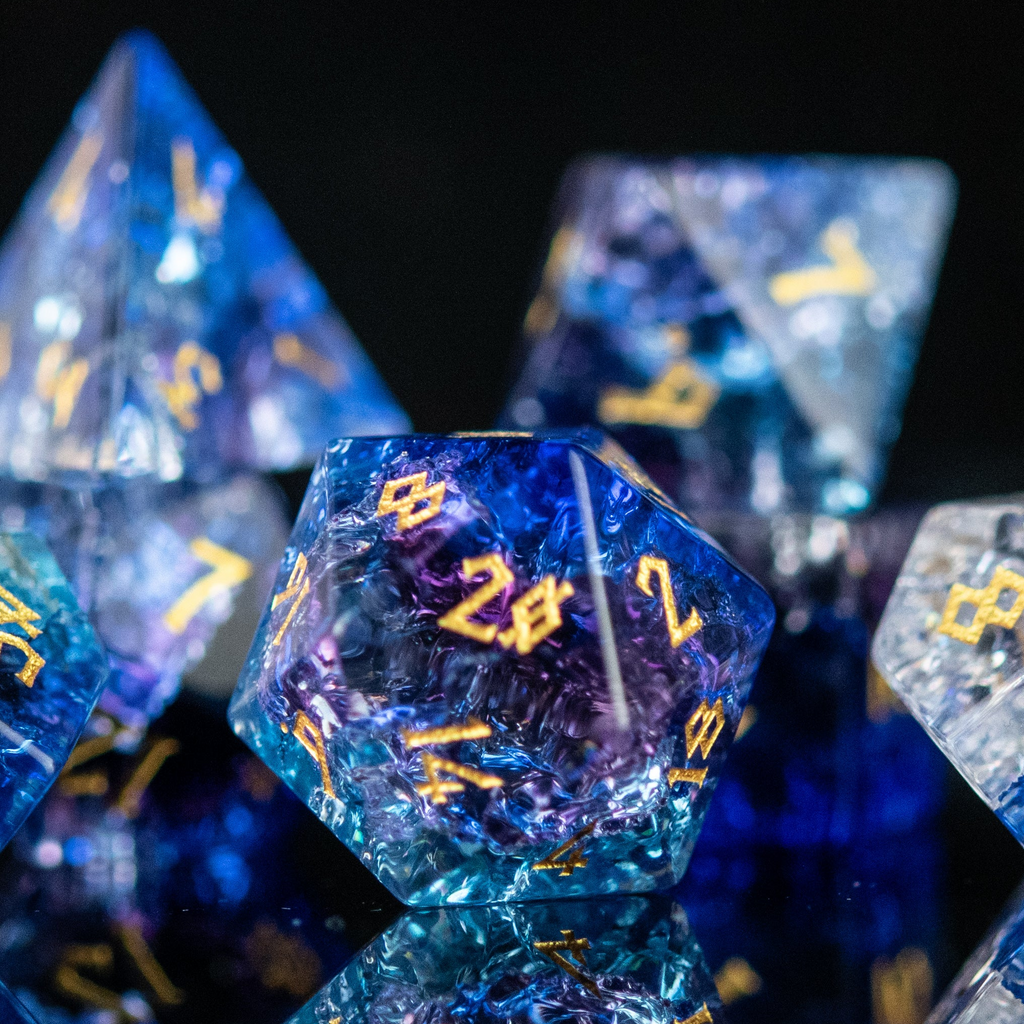 Enchanted Waters Shattered Glass Dice Set | Stone/Glass | Wiccan Center