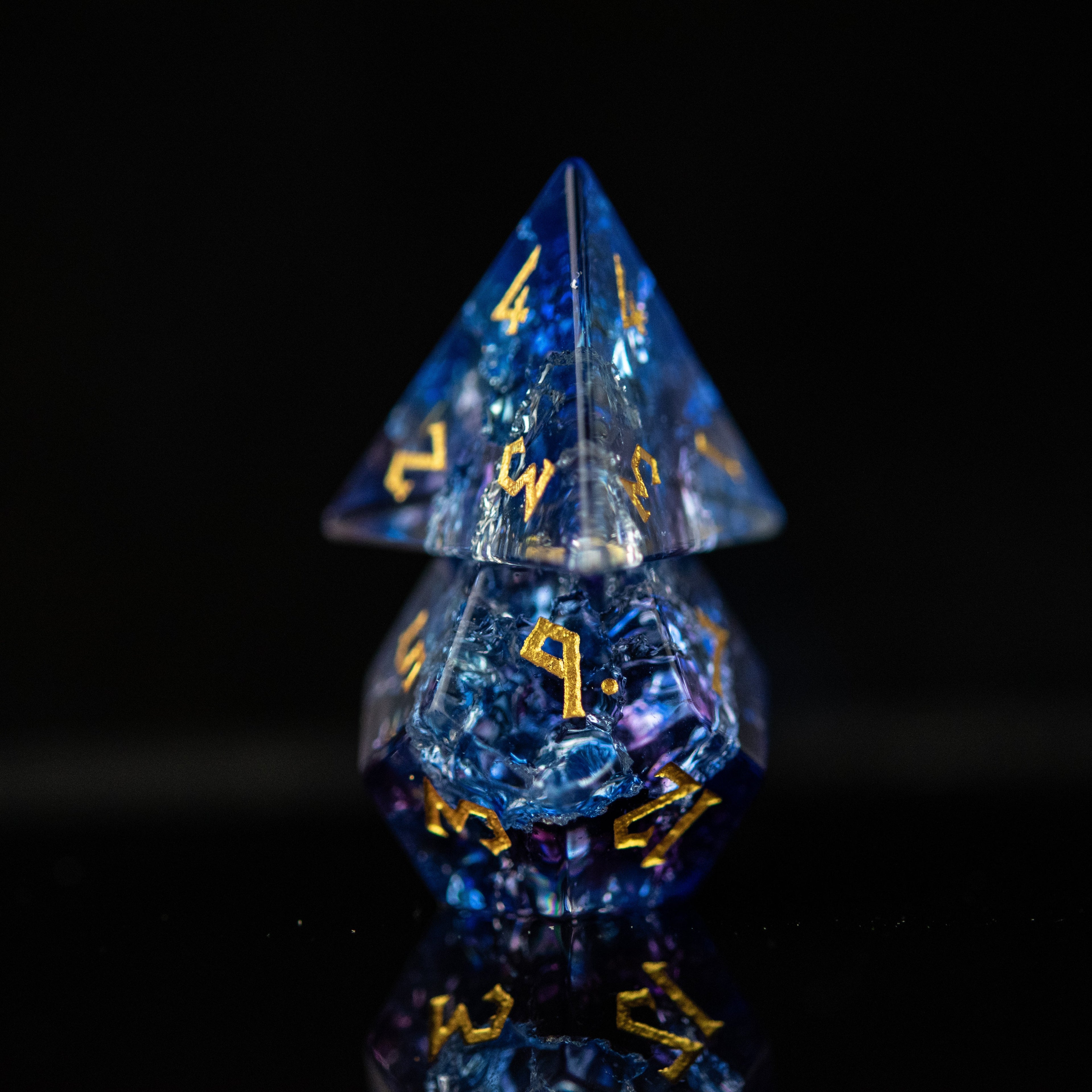 Enchanted Waters Shattered Glass Dice Set | Stone/Glass | Wiccan Center