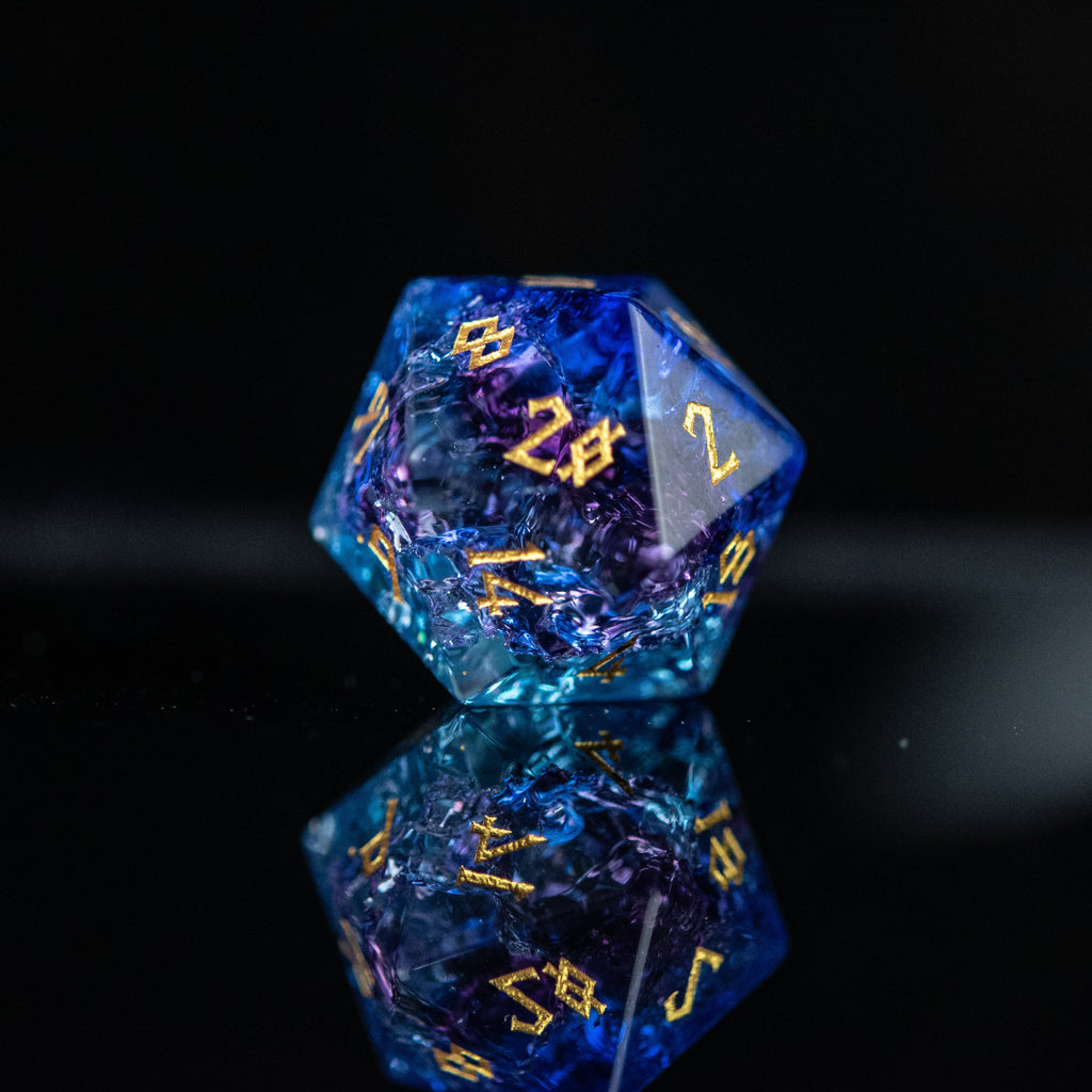 Enchanted Waters Shattered Glass Dice Set | Stone/Glass | Wiccan Center