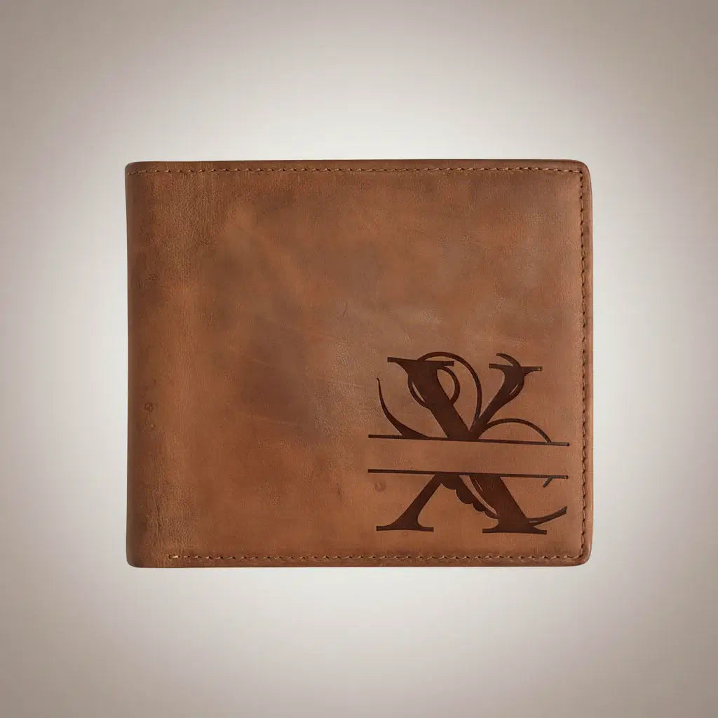 Engraved leather wallet for men Costume Men Leather Wallet