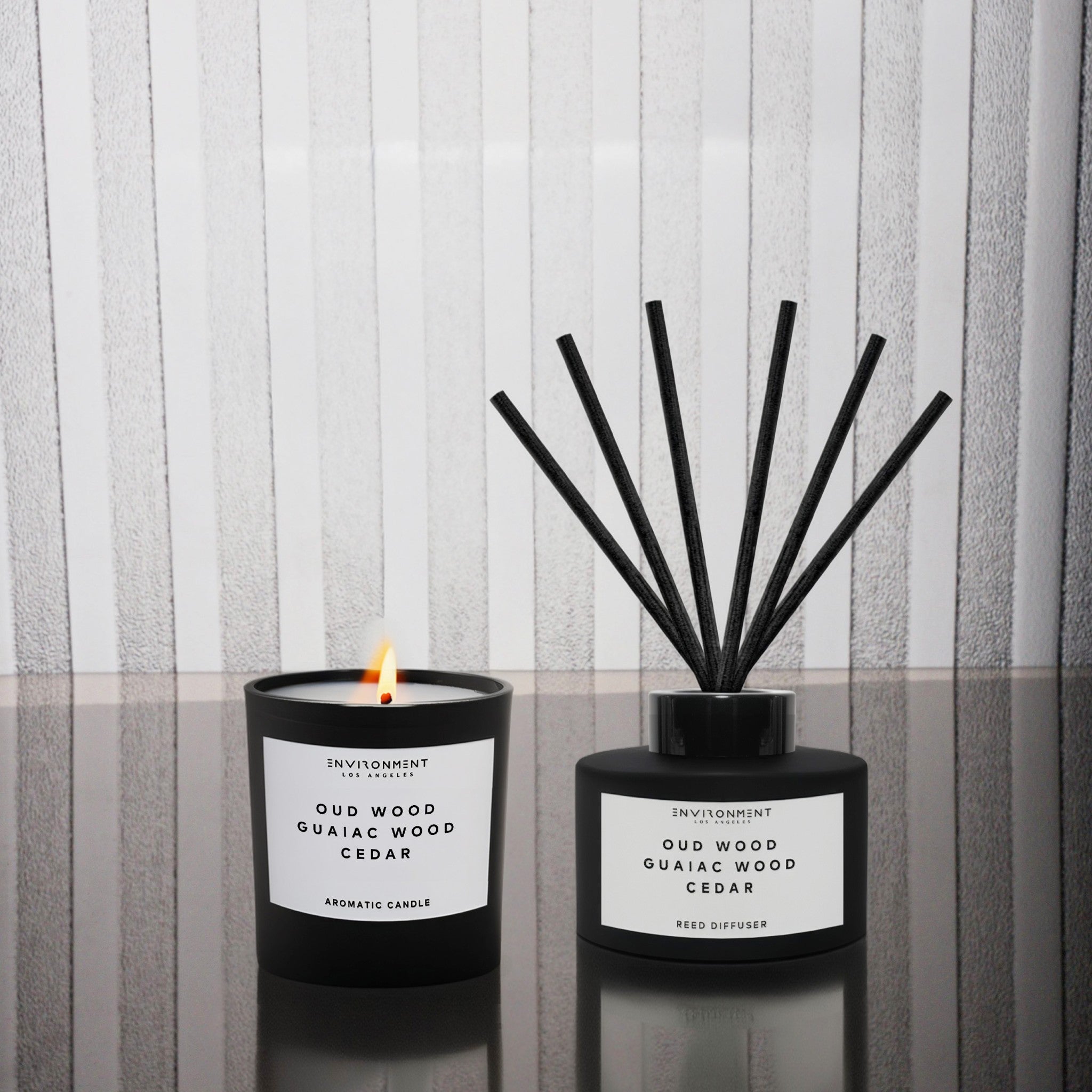 8oz Oud Wood | Guaiac Wood | Cedar Candle with Lid and Box (Inspired by Tom Ford Oud Wood®)