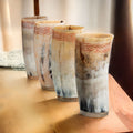 Viking Horn Cups Set of 4 – Celtic-Engraved Ox Horn