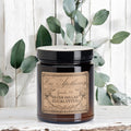 6 oz Botanical Candle in Amber Glass Jar - Silver-Dollar Eucalyptus