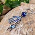 Evil Eye Hamsa Hand Keychain | Keychain | Wiccan Center