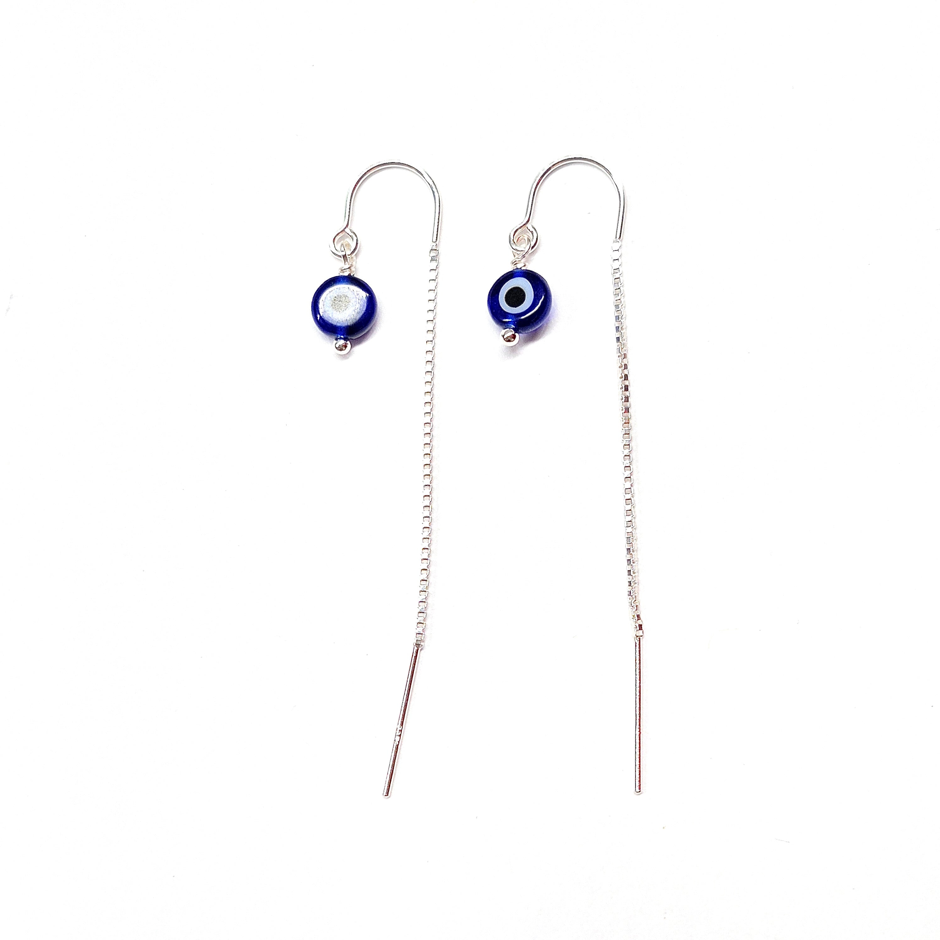 Evil Eye Threader Earrings