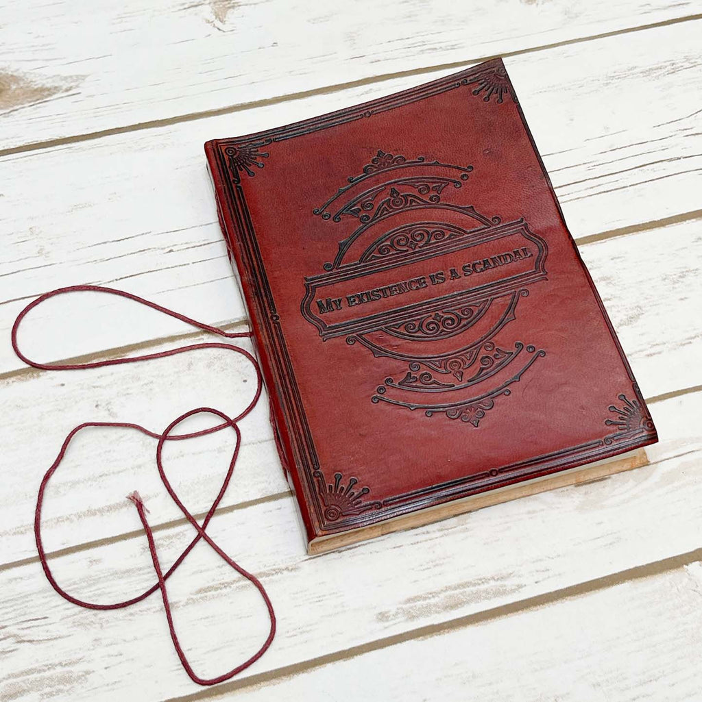 My Existence Is A Scandal Leather Journal - For Unapologetic Self-Expression | Journal | Wiccan Center