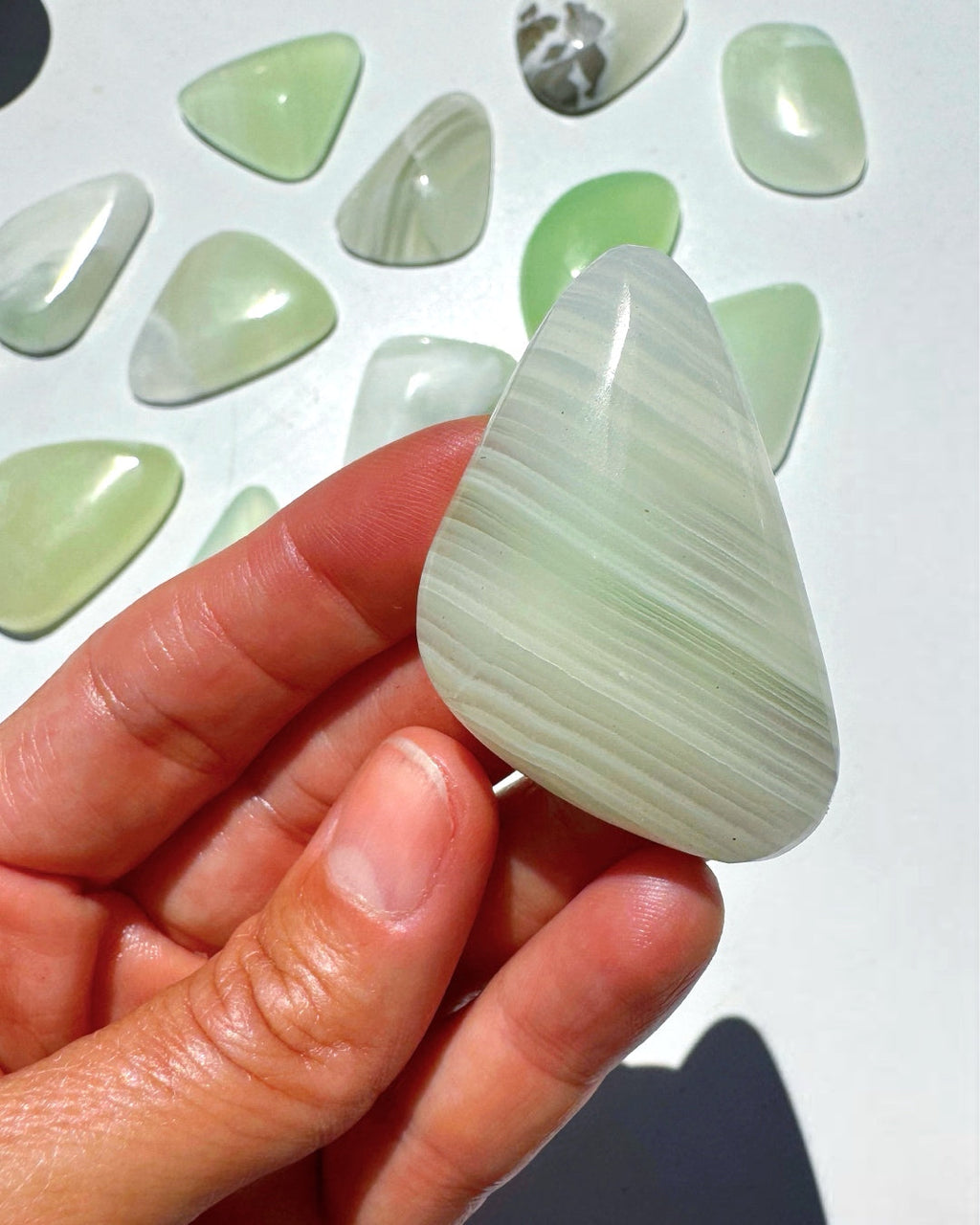 Green Calcite Cabs