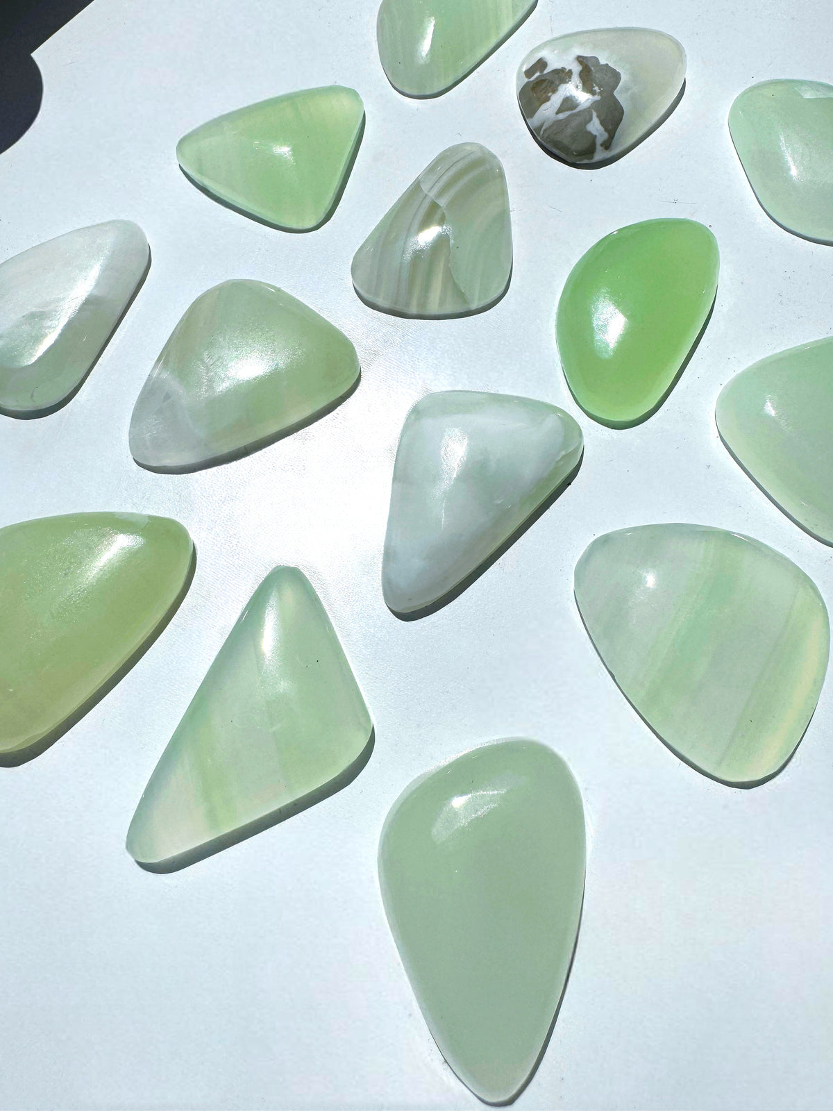 Green Calcite Cabs