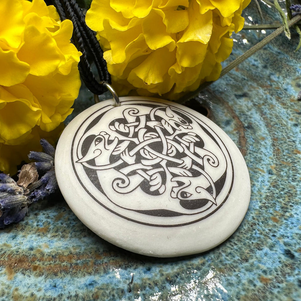Artisan Celtic Triple Spiral Cat Necklace - Handmade in the U.S.A. | Pendant | Wiccan Center