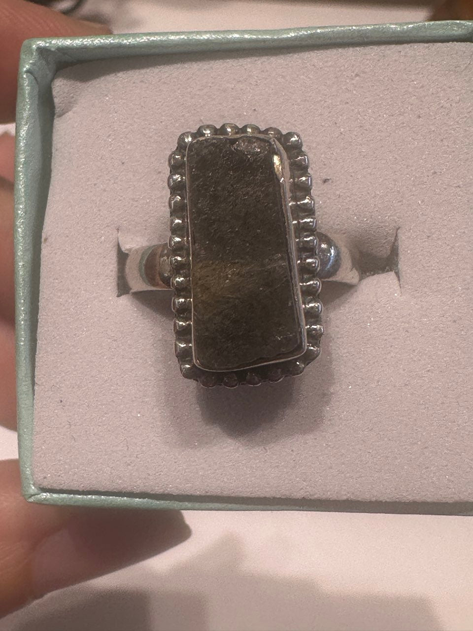 Labradorite Ring Size 6 "Framed Beauty"