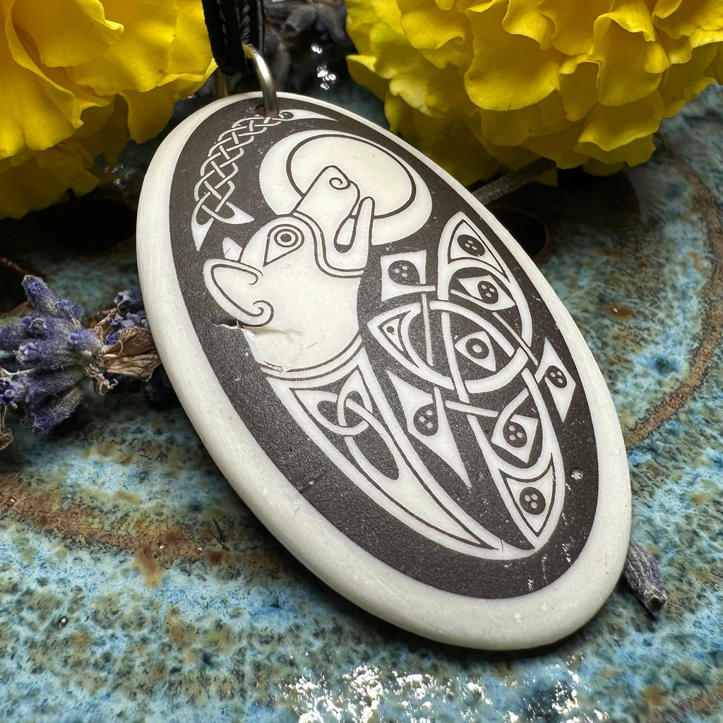 Artisan Celtic Dog Necklace - Handmade in the U.S.A. | Pendant | Wiccan Center
