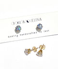 Large 14K GF Rhinestone Earrings