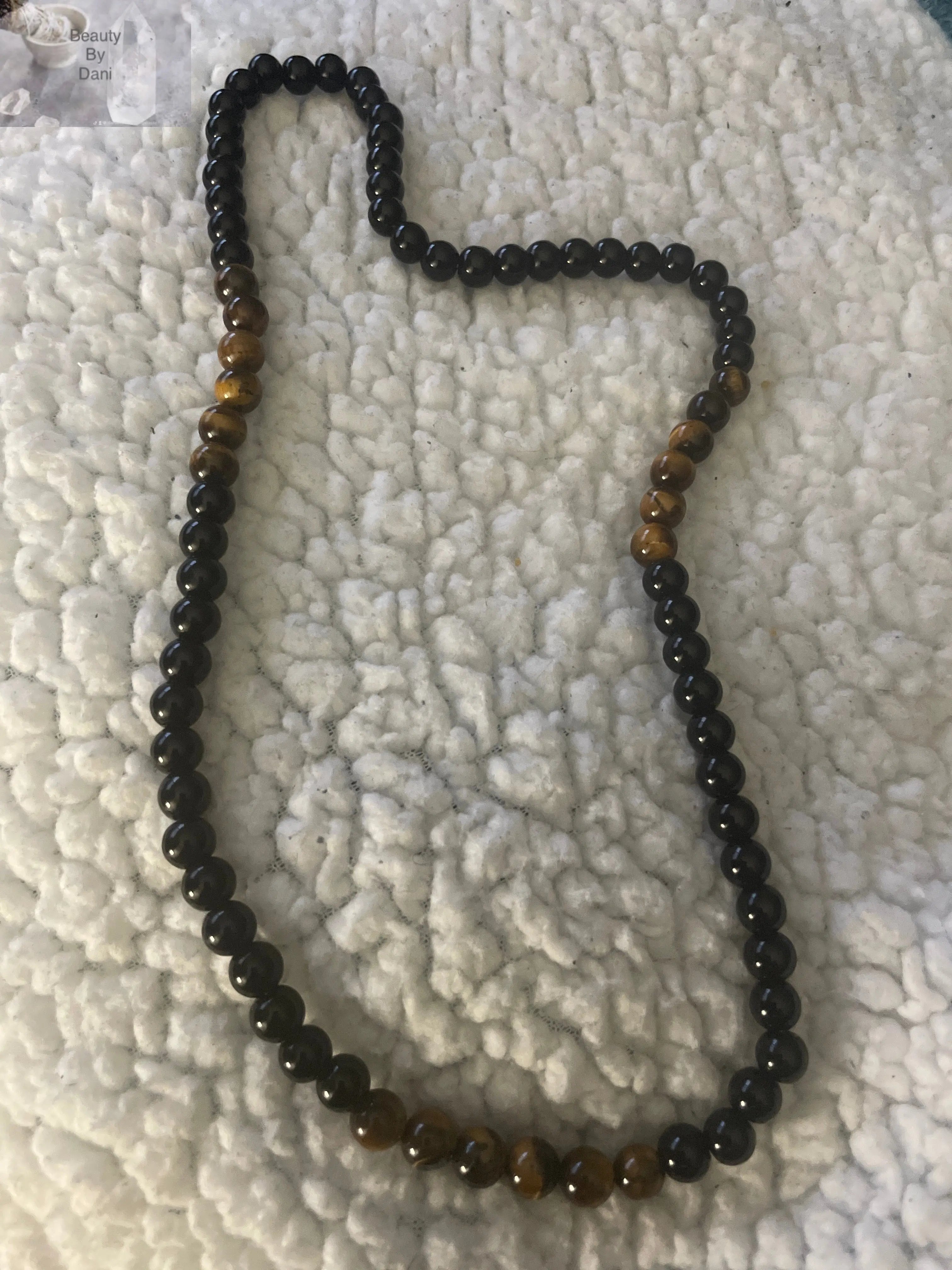 Onyx and Tiger's Eye Necklace