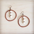 Western Copper Hoop Earrings w/ Genuine Freshwater Pearls 200bq | Earrings | Wiccan Center