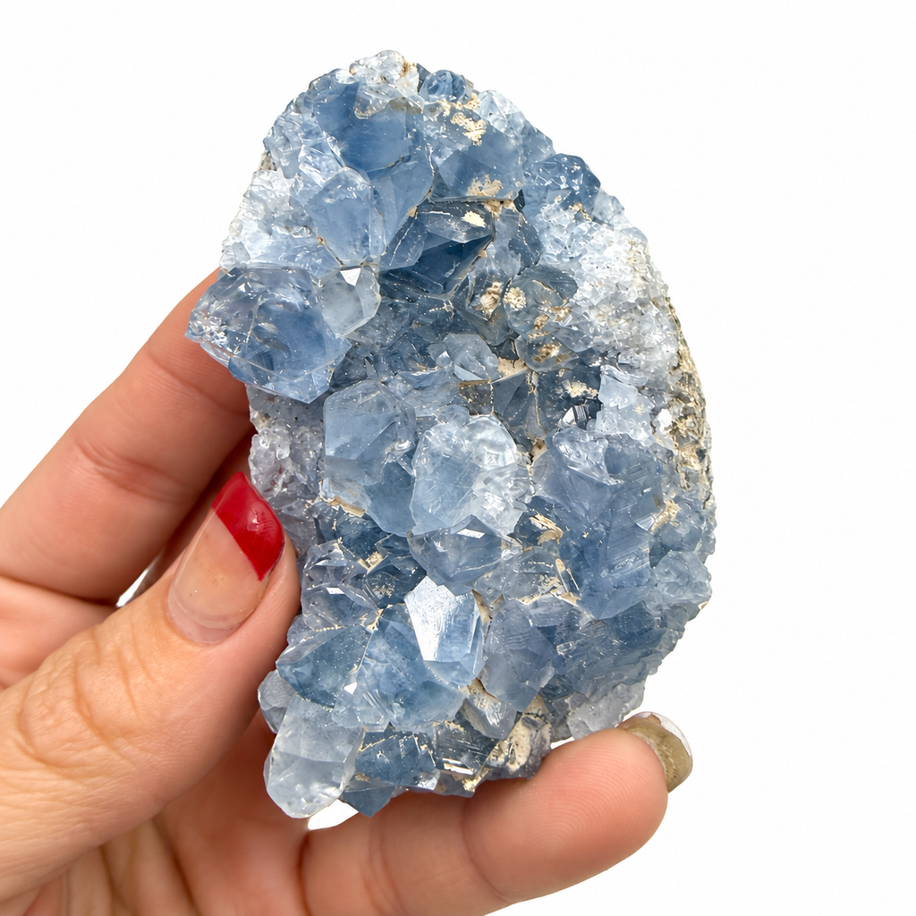 Celestite Crystal Cluster — Natural Blue Celestine, Choose Your Cluster | Rocks & Fossils | Wiccan Center