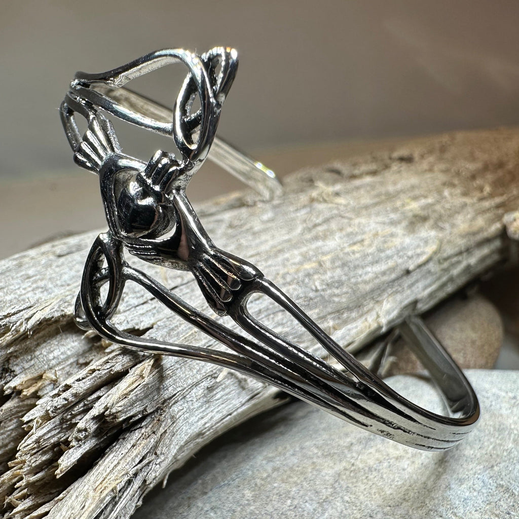 Ireland Claddagh Cuff Bracelet | Cuff Bracelet | Wiccan Center