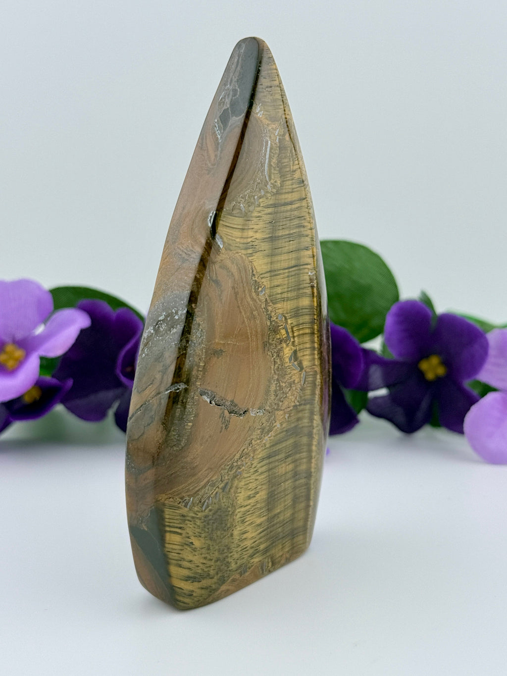 Tiger’s Eye Crystal Flame Teardrop Stone - NEW | | Wiccan Center