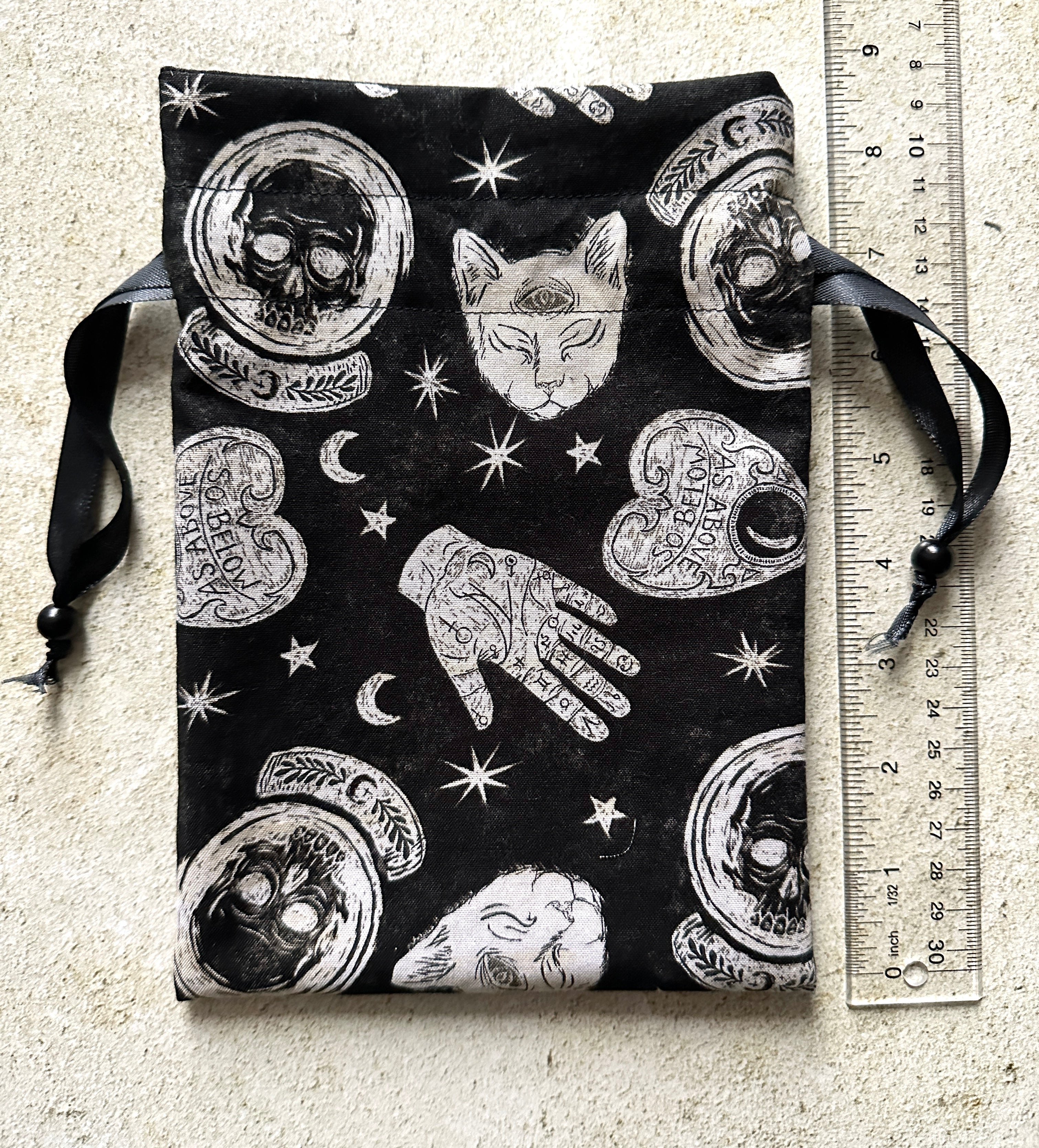 Witchy Tarot Card Bag, Ouija Drawstring Bag