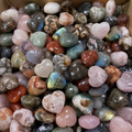 10 LB Mixed Crystal Mini Hearts – Polished Assortment (No Selection)