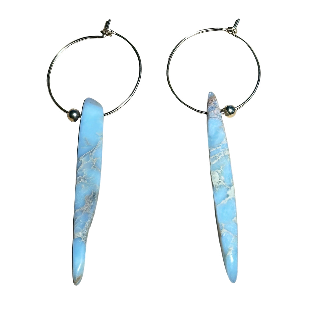 African Opal Spear Bertoni Earrings - 14k Gold Filled Sterling Silver | Jewelry | Wiccan Center