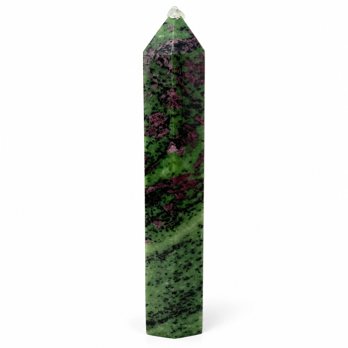Ruby Zoisite Tower — 10" UV Reactive Anyolite Crystal Tower for Love & Vitality | Rocks & Fossils | Wiccan Center