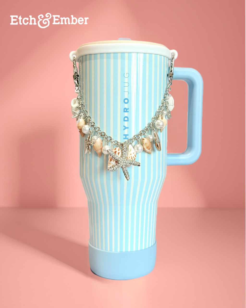 Sea Shells Silver Deluxe Tumbler Charm Necklace | Necklace | Wiccan Center