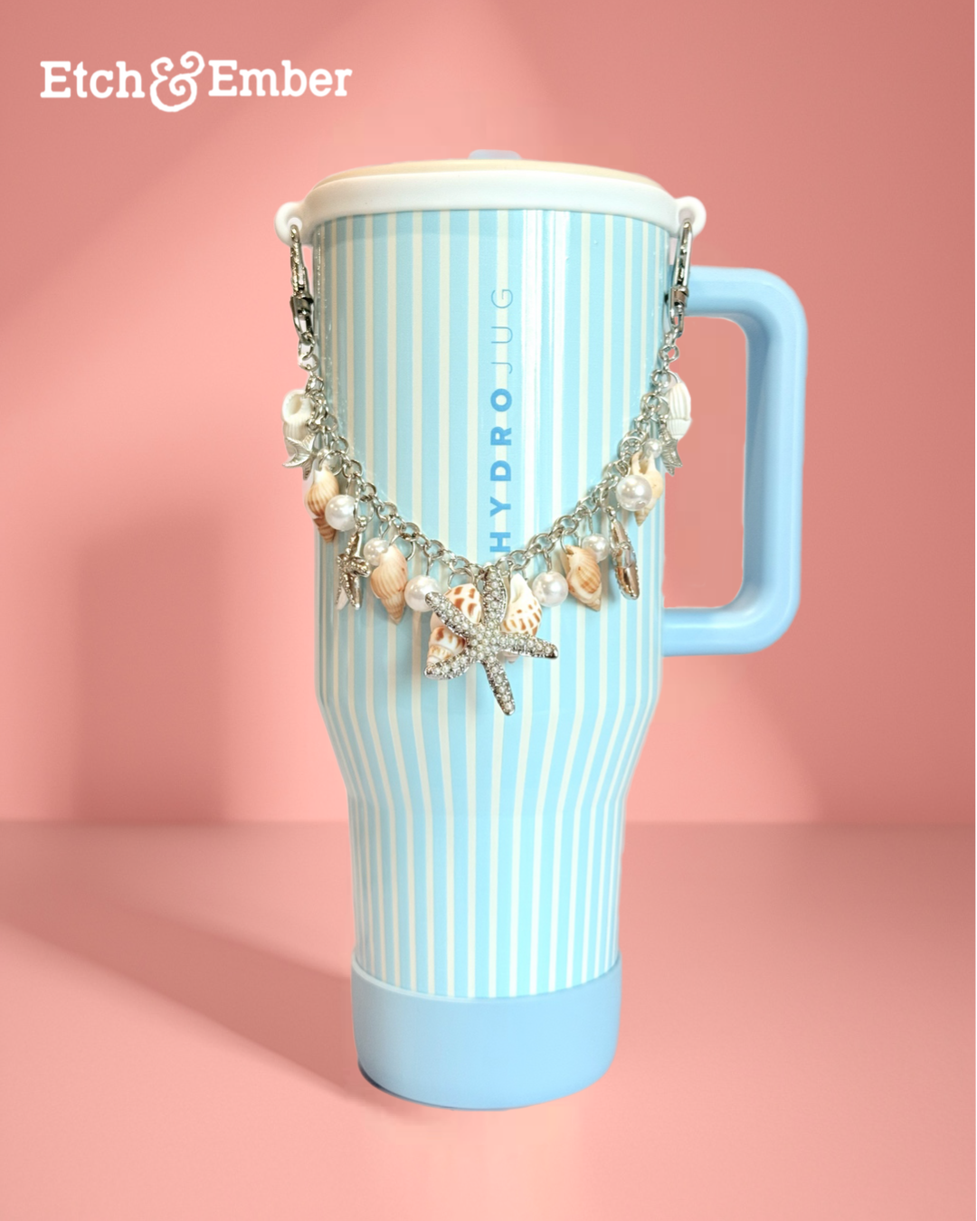 Sea Shells Silver Deluxe Tumbler Charm Necklace | Necklace | Wiccan Center