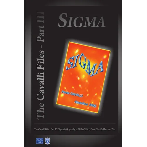 Sigma: The Cavalli Files III - Paperback | Books | Wiccan Center