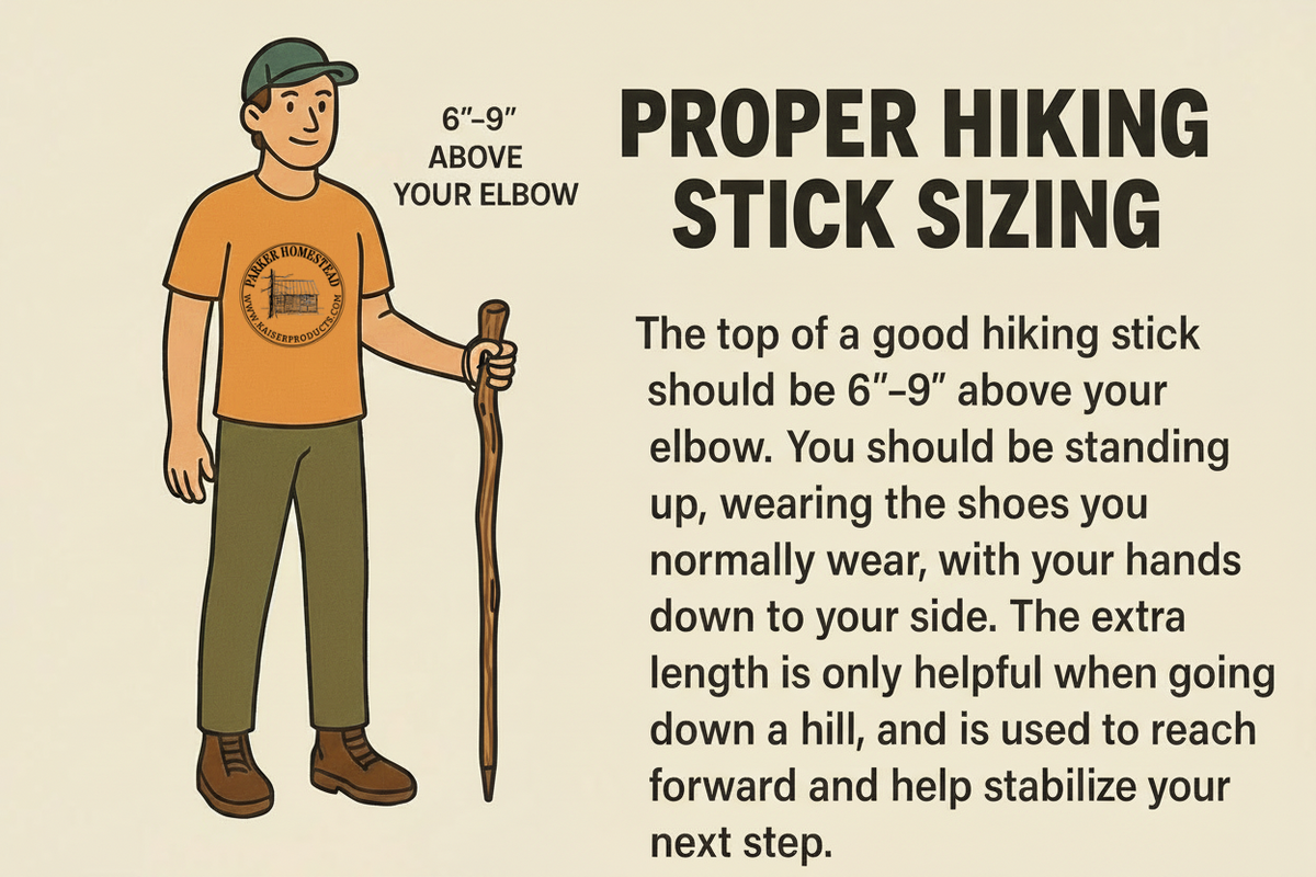 Handmade Ozark Hardwood Hiking Stick – Wooden Walking Stick (36"–72") – Heavy-Duty Trekking Staff for Hiking, Backpacking & Trail Support – Made in USA | | Wiccan Center