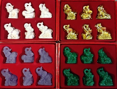 Elephant 2" (Set of 6 Figurines) | FENG SHUI | Wiccan Center