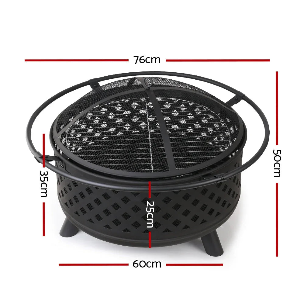 Fire Pit BBQ Grill Smoker Portable Outdoor Fireplace Patio Heater Pits | Tech Accessories | Wiccan Center