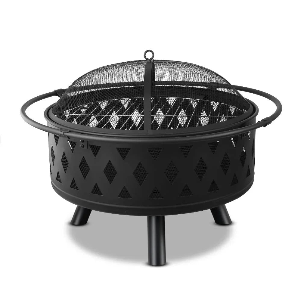 Fire Pit BBQ Charcoal Grill Ring Portable Outdoor Kitchen Fireplace | Tech Accessories | Wiccan Center