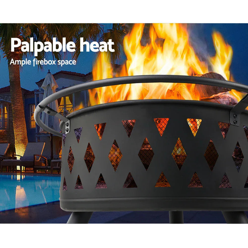 Fire Pit BBQ Charcoal Grill Ring Portable Outdoor Kitchen Fireplace | Tech Accessories | Wiccan Center