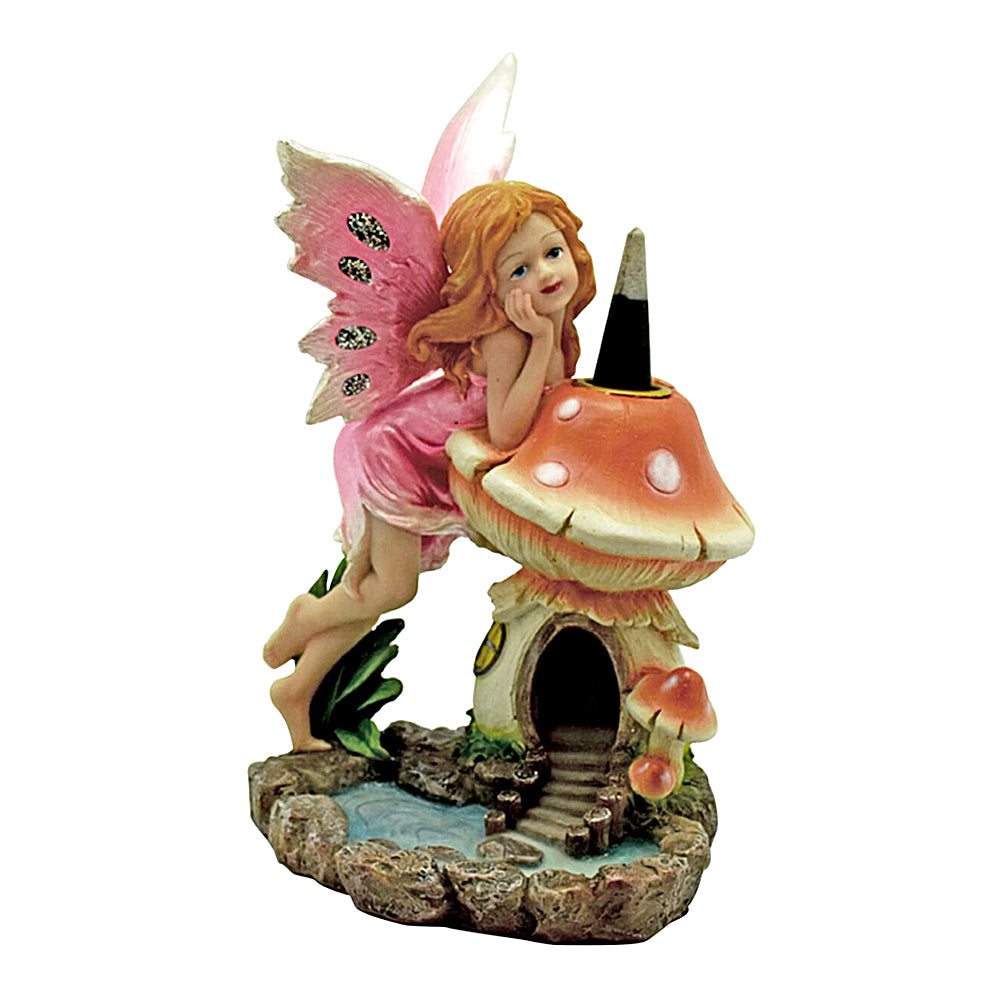 Fairy and Mushroom Backflow Burner | Incense Burner | Wiccan Center