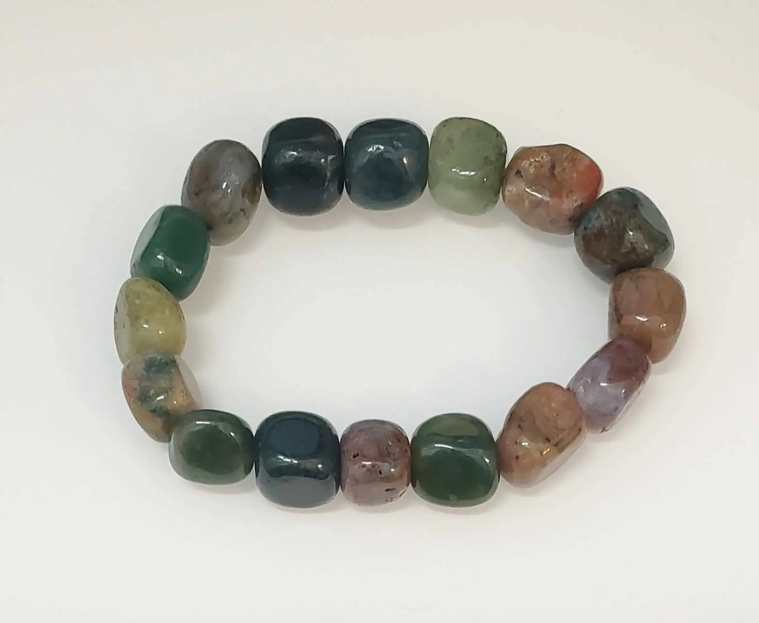 Fancy Jasper Natural Crystal Tumbled Gemstone Energy Stretch Bracelet | Bracelets | Wiccan Center