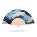 Blue Wave Hand Fan