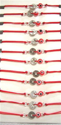 Fashion Jewelry Lucky Coin Evil Eye Symbol Bracelet - Pack of 12 | EVIL EYES | Wiccan Center