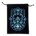 Fatima Hand Black Velvet Embroidered Bag | Tarot Cards | Wiccan Center