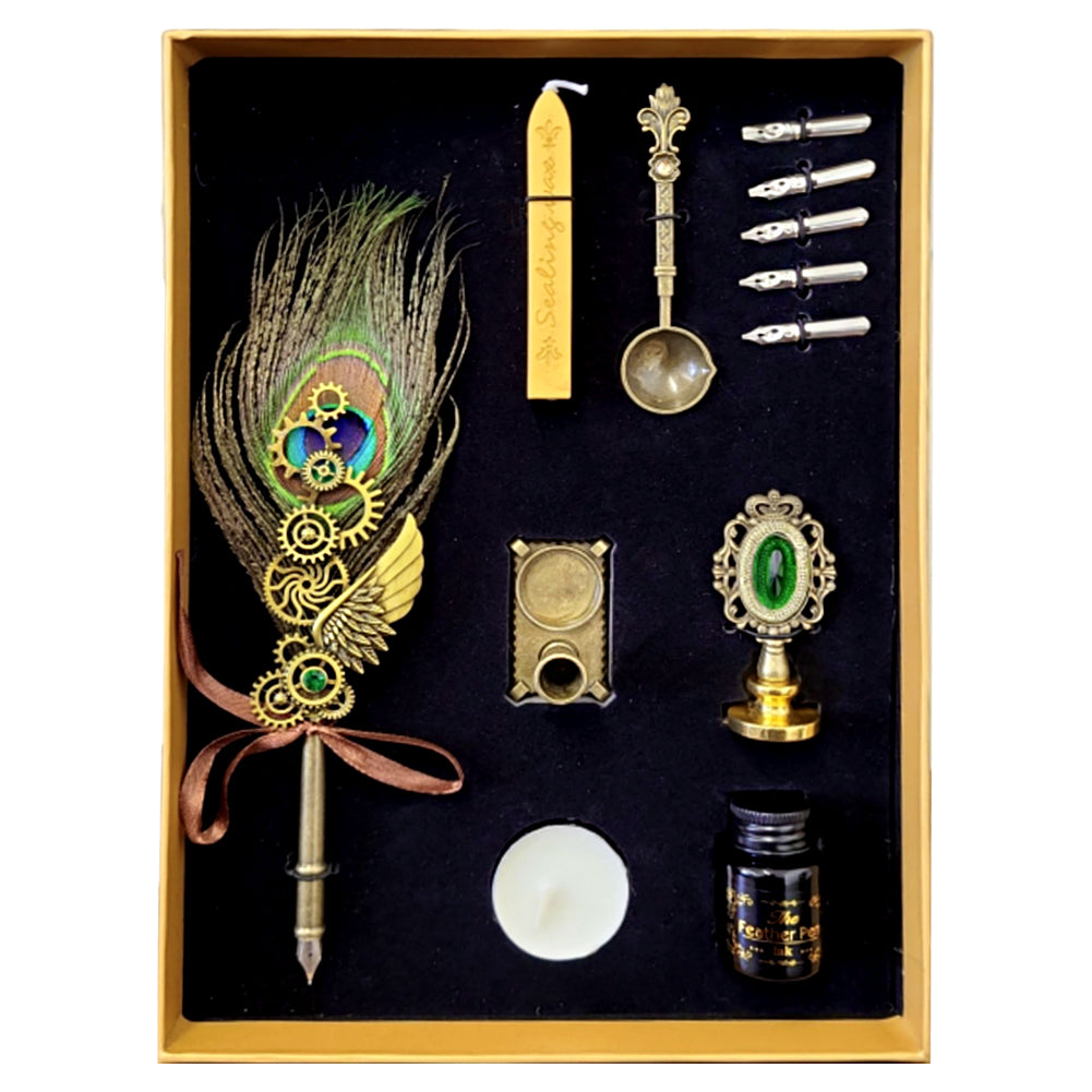 Feather Quill Pen Dip Set - Style 17 | Altar supplies | Wiccan Center