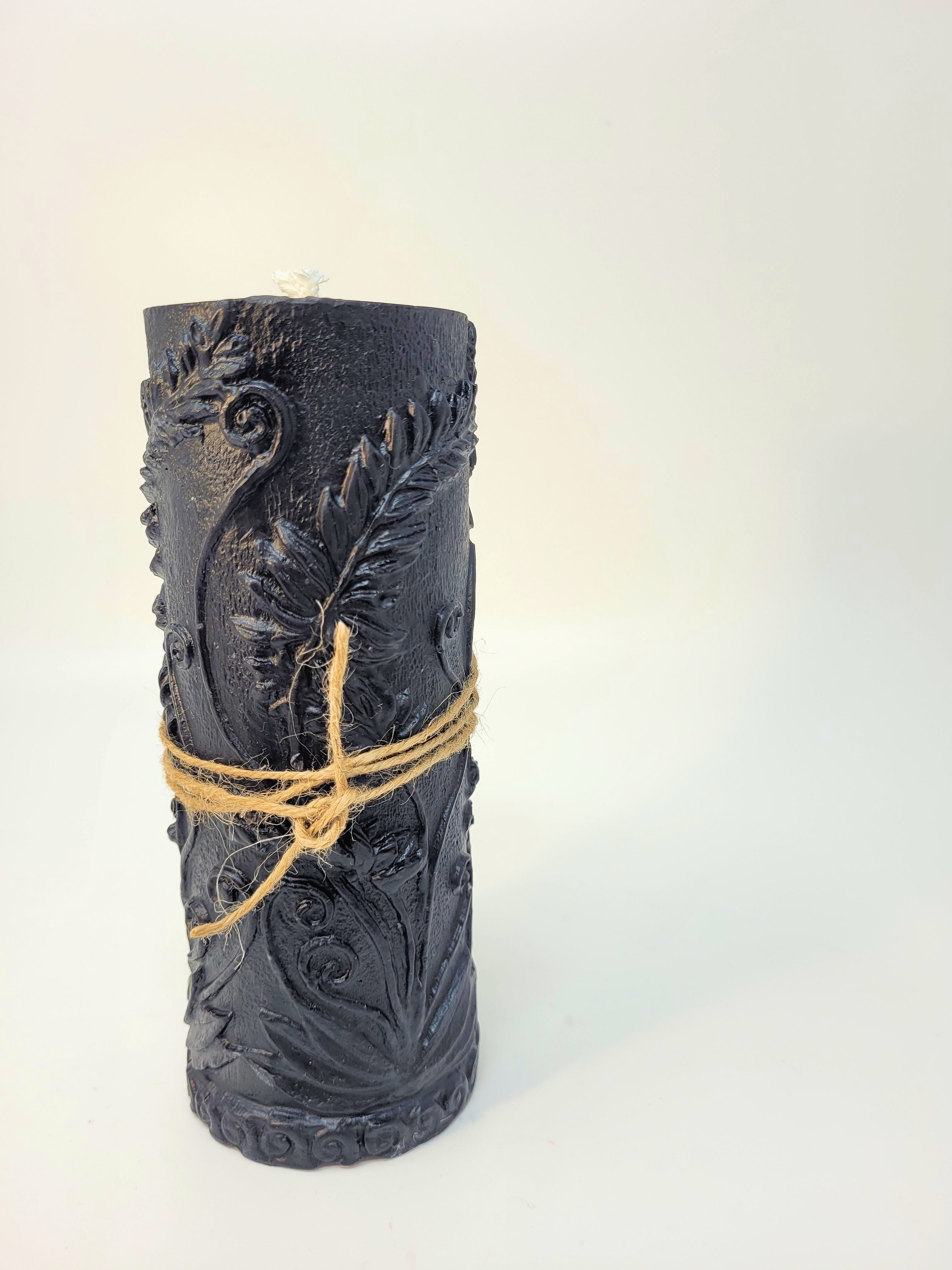 Fern Leaf Pillar Candle | Candle | Wiccan Center