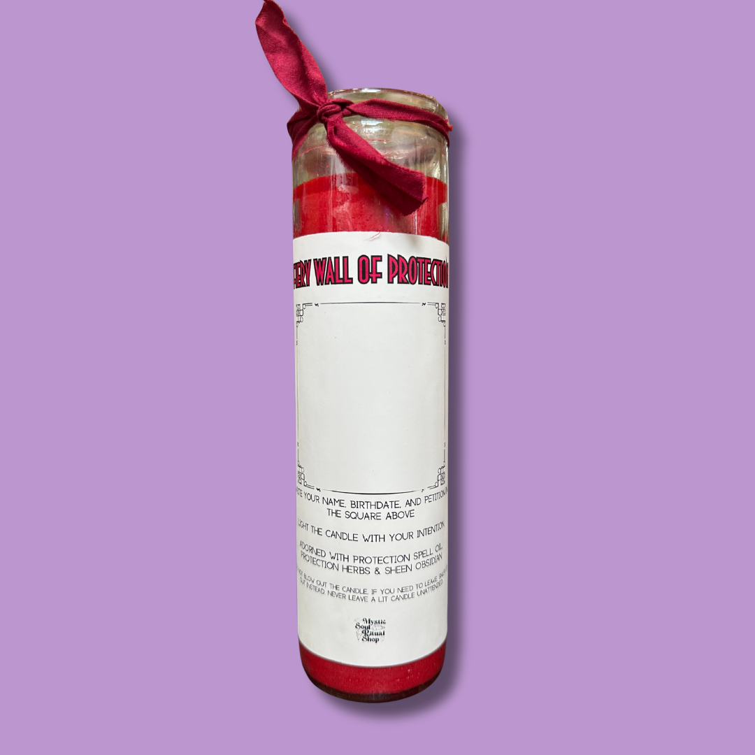 Fiery Wall of Protection 7 Day Candle | Candles | Wiccan Center