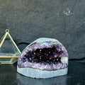 Flat Natural Amethyst Geode Centerpiece With Agate Layers | Centerpieces | Wiccan Center