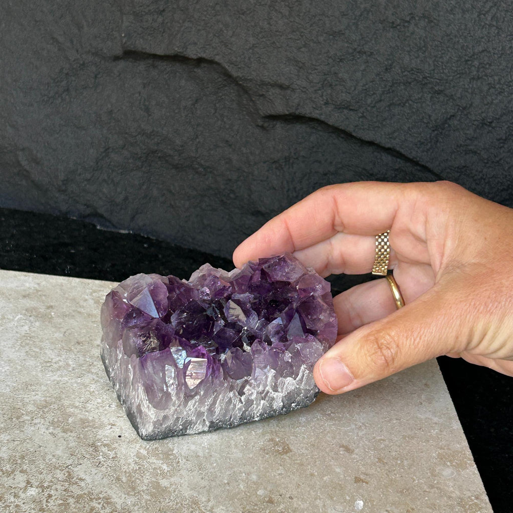 Flat amethyst, Unique raw crystal cluster | Amethyst Geodes | Wiccan Center