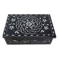 Floral Carved Soapstone Box 4"x6" | wood box | Wiccan Center