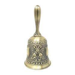 Floral Design Altar Bell - Bronze 4.5" | Altar Bell | Wiccan Center