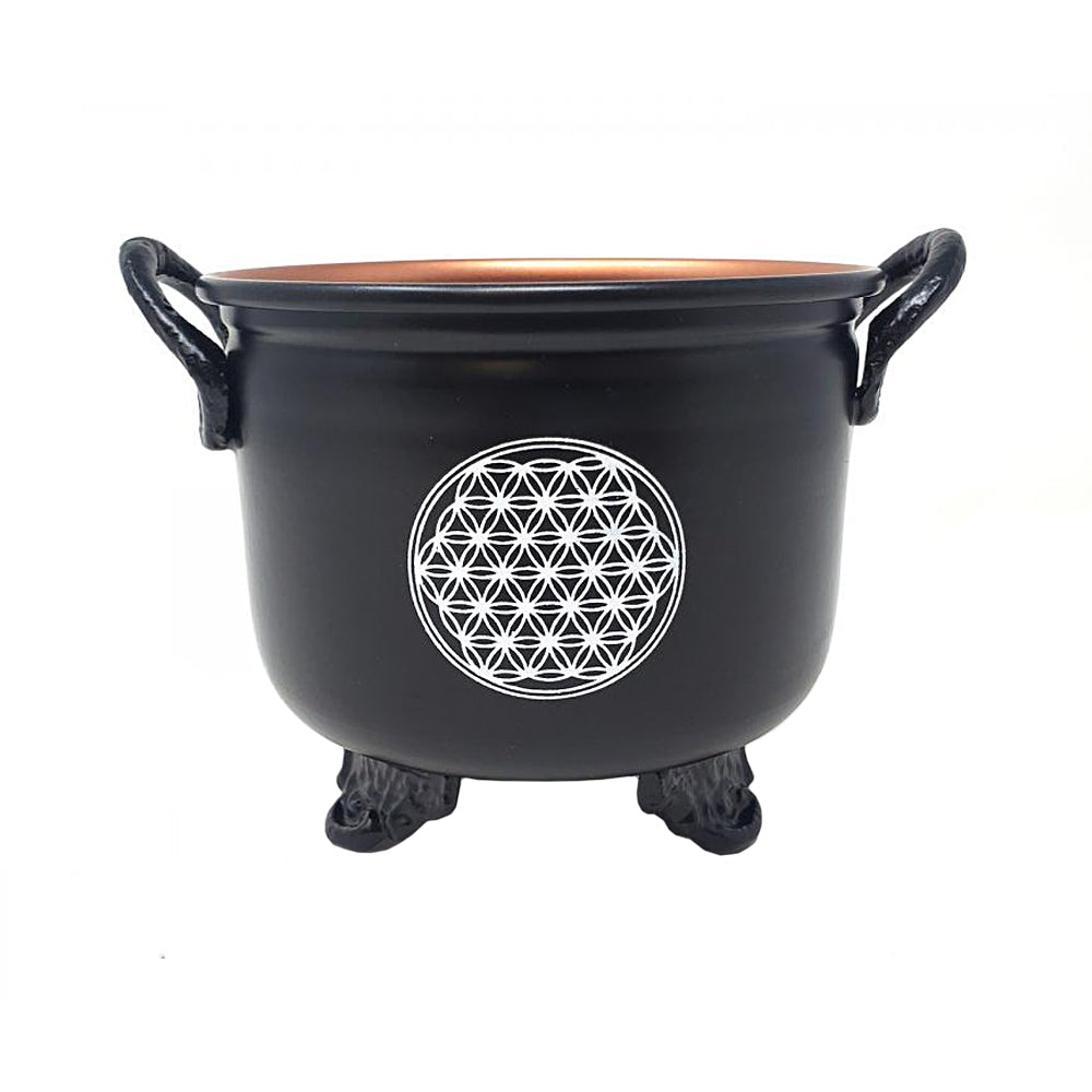 Flower of Life Metal Burner/Cauldron | Cauldrons | Wiccan Center