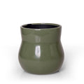 Ceramic Plant Pot with Rubber Liner - Forest Green | Indoor Plant Pot | Wiccan Center