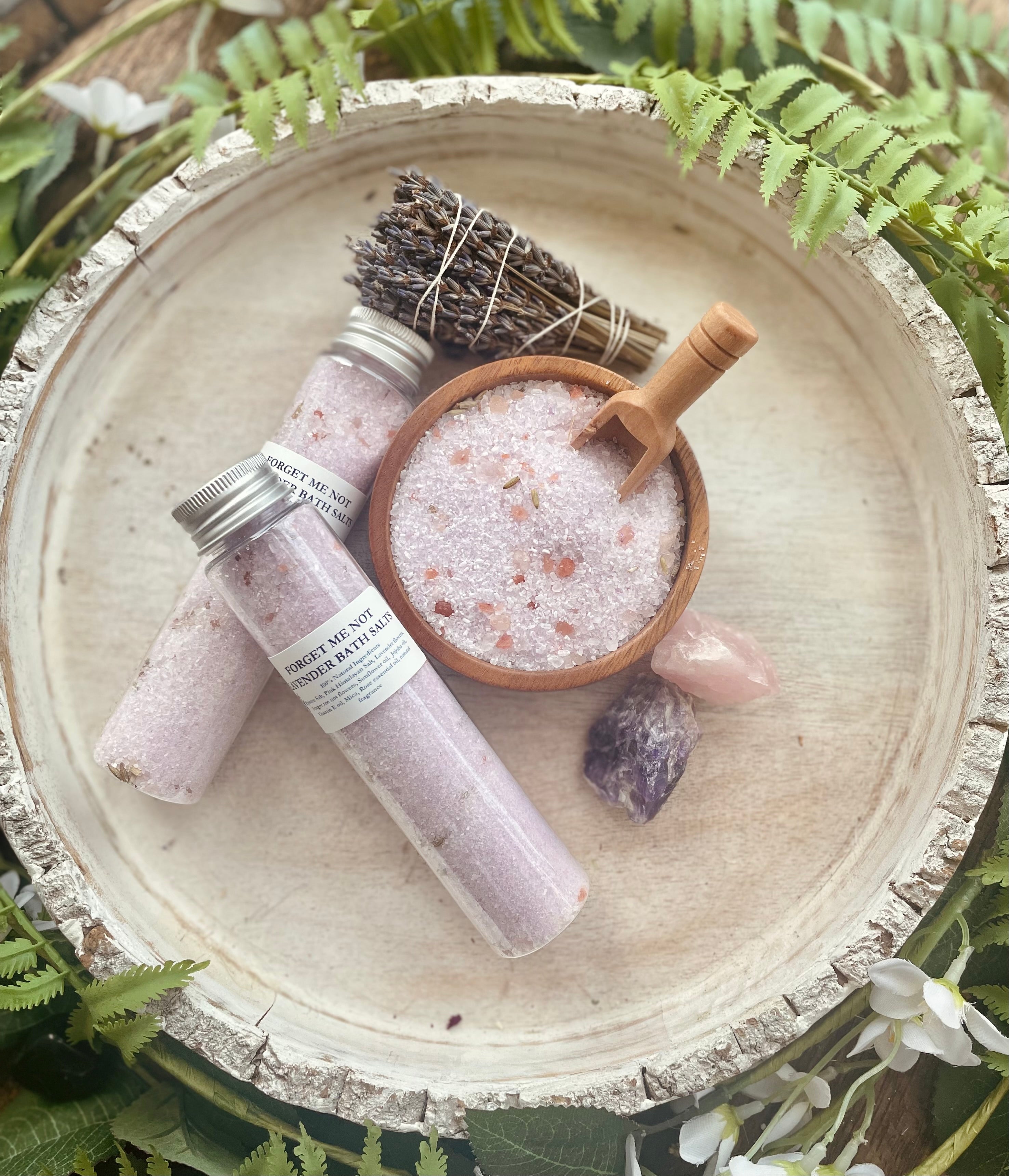 Forget Me Not Lavender Bath Salt Tubes | Body Care & Wellness | Wiccan Center